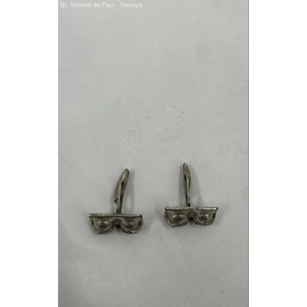 Vintage 925 Sterling Silver Adult Hand Full of Breast Cufflinks Great Condition